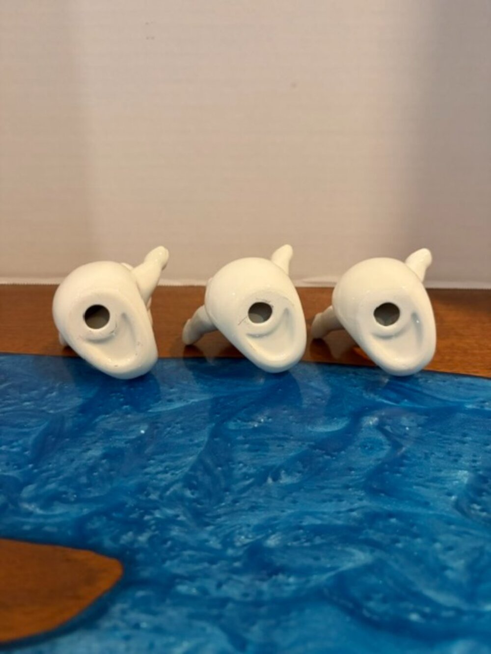 Set of 3 Halloween Ghost Ceramic Napkin Rings - Picture 6 of 6